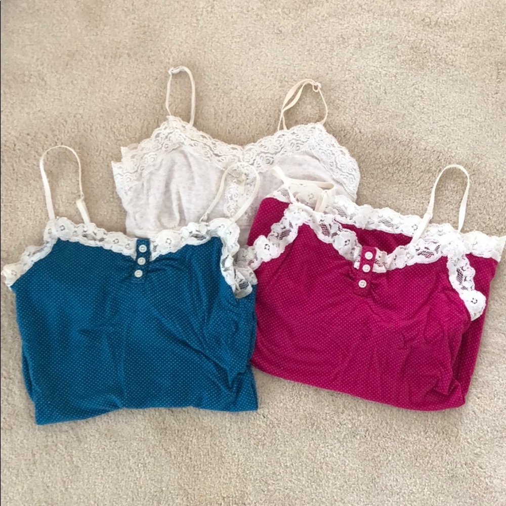 ❌SOLD❌Bundle of Lace Camisoles